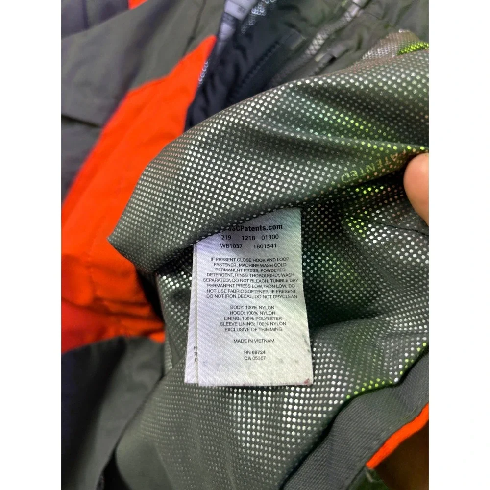 Columbia Interchange Jacket Youth XL Orange Grey Omni-Tech Waterproof Shell